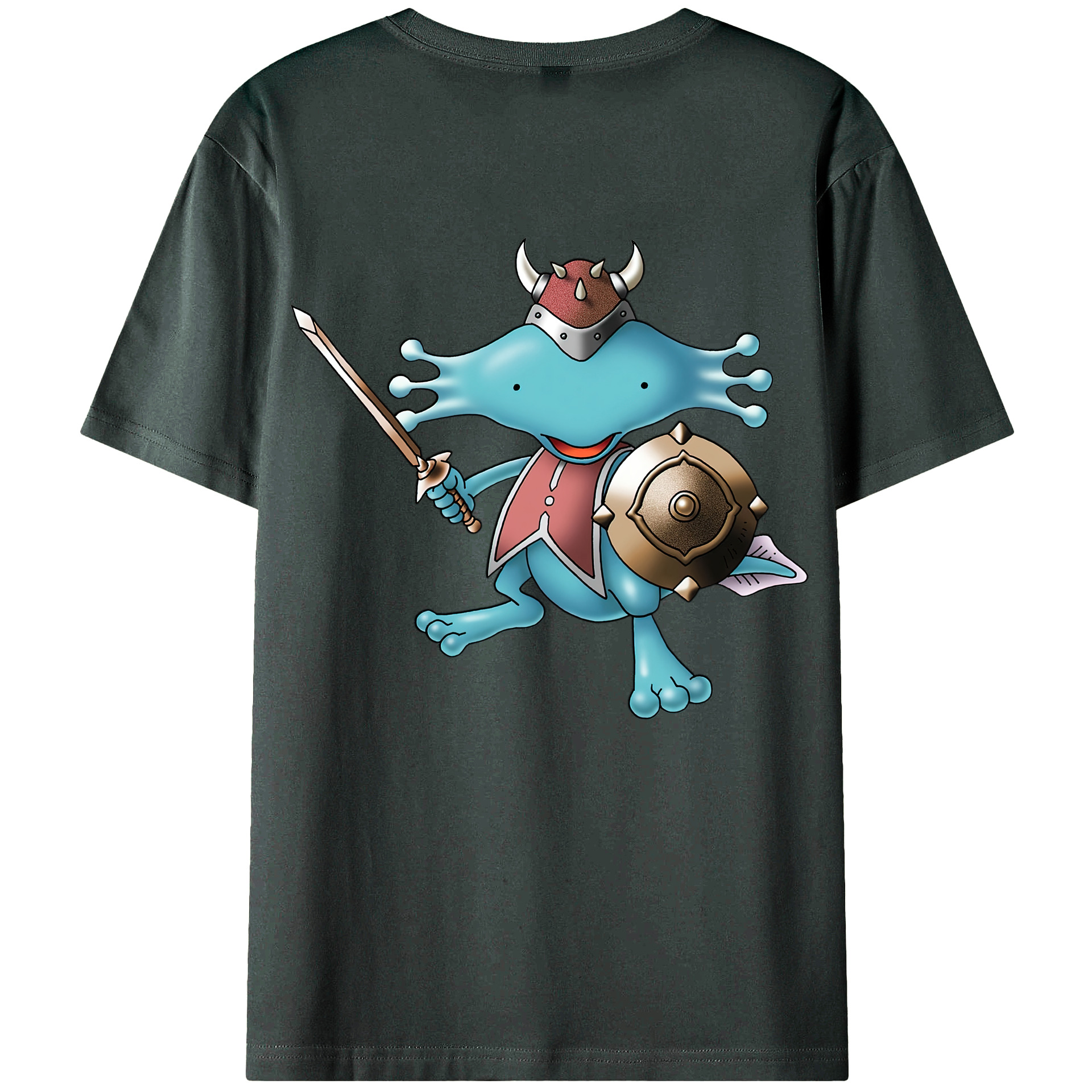 （画像用） ドラゴンクエスト Doragon Kuesuto Dragon Quest 綿100％ メンズ半袖Tシャツ（バックプリント） 通気性